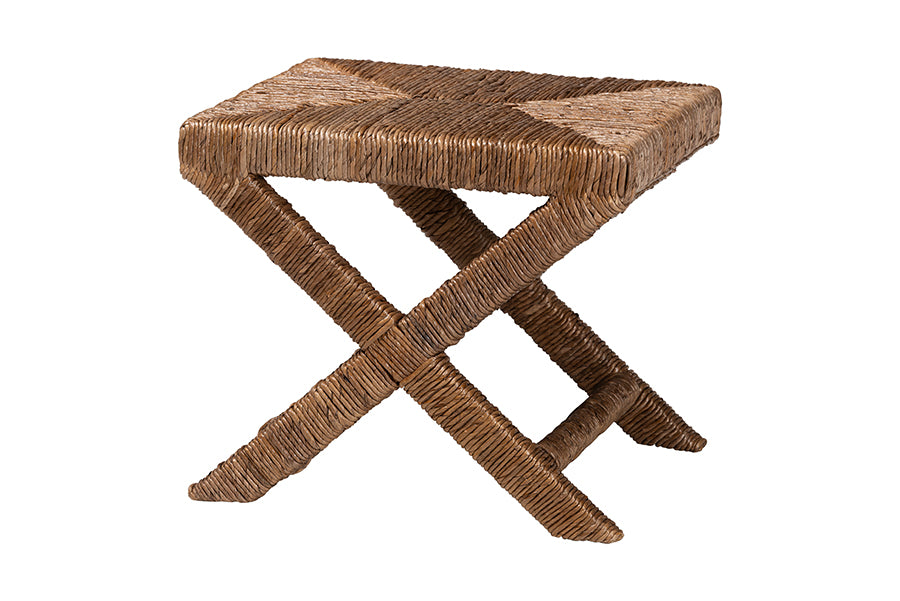 Bali & Pari Alda Woven Seagrass Ottoman
