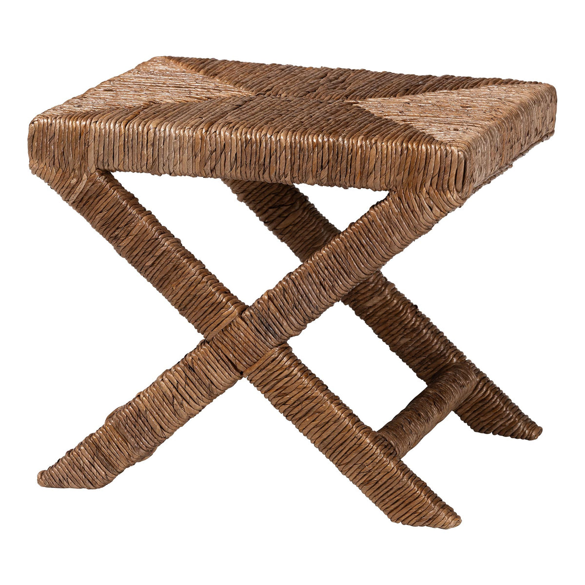 Bali & Pari Alda Woven Seagrass Ottoman