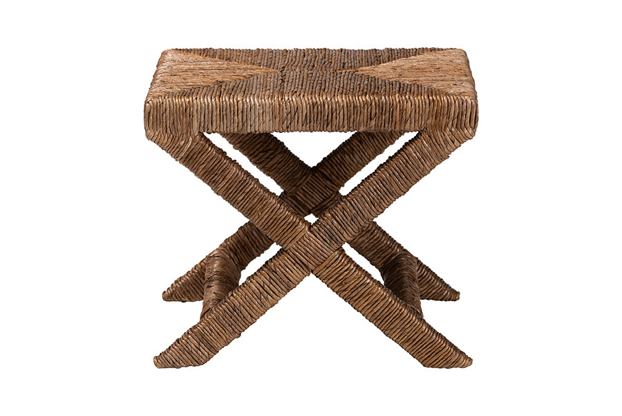 Bali & Pari Alda Woven Seagrass Ottoman