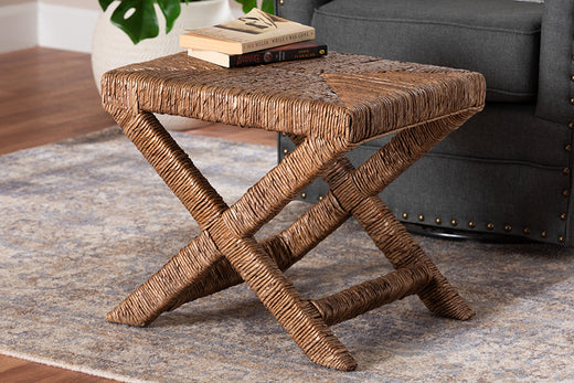 Bali & Pari Alda Woven Seagrass Ottoman
