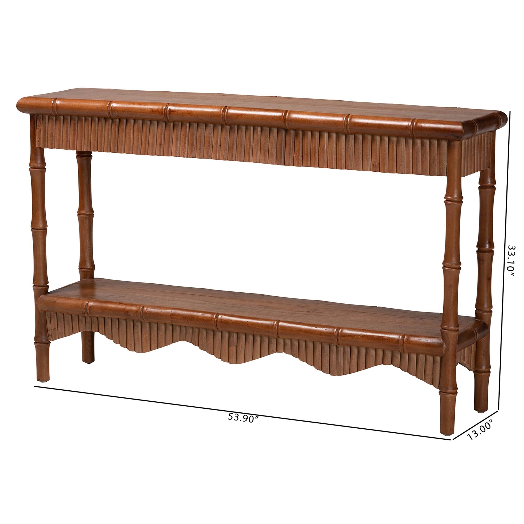 Bali & Pari Alessa Mahogany Wood Console Table
