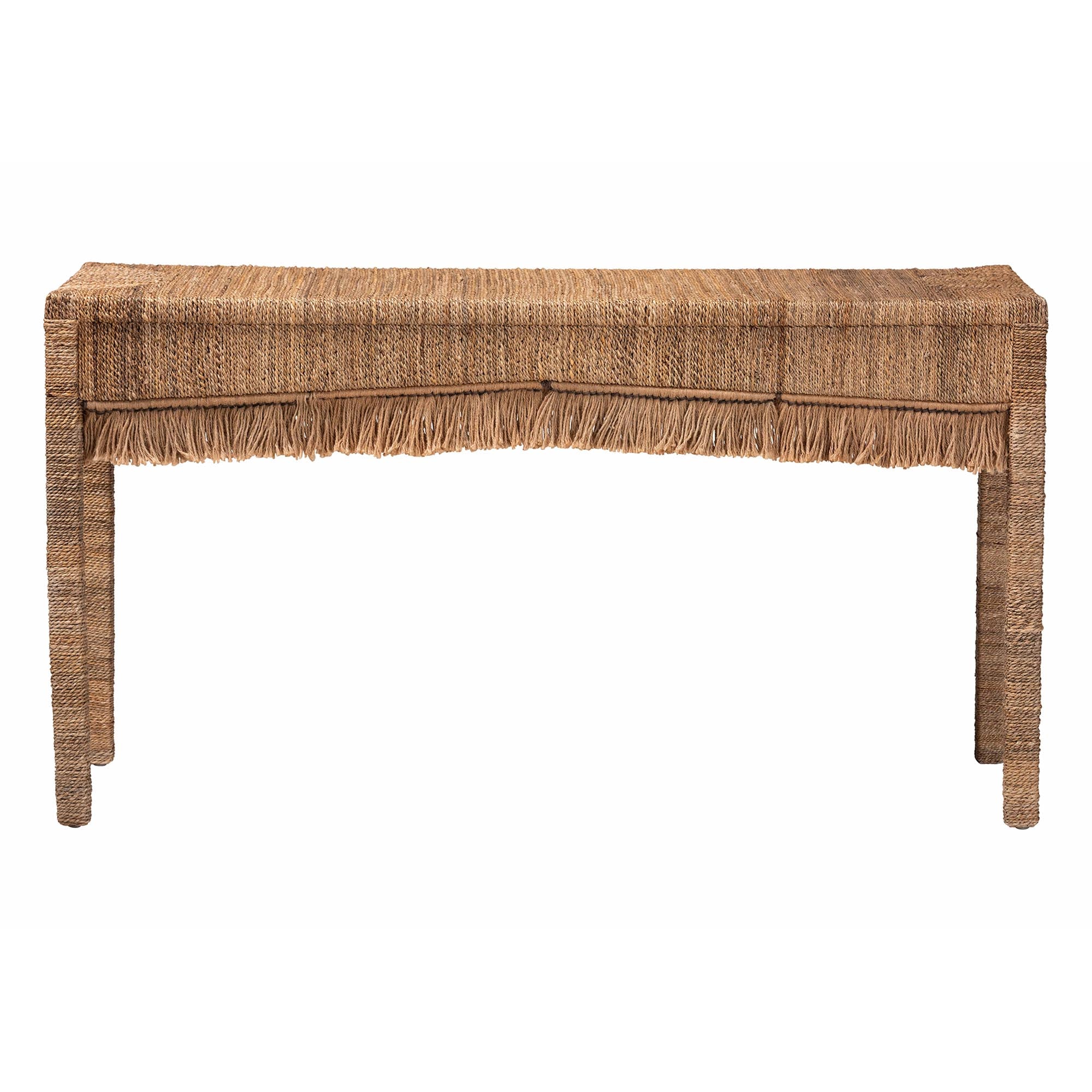 Bali & Pari Fiona Handwoven Seagrass Console Table