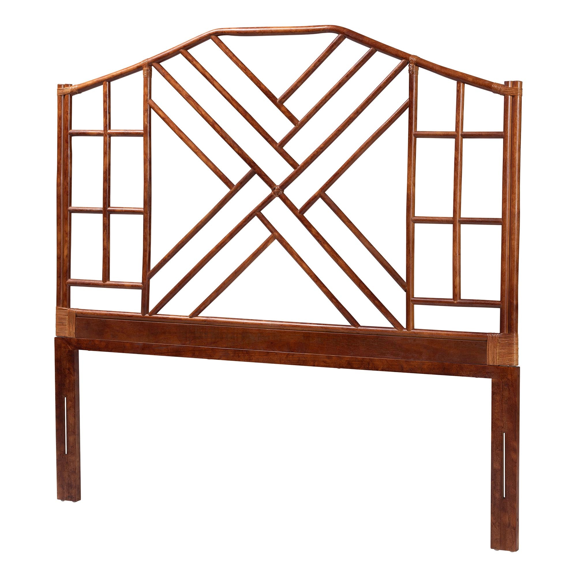 Bali & Pari Kachiri Marbled Tortoise Rattan Headboard