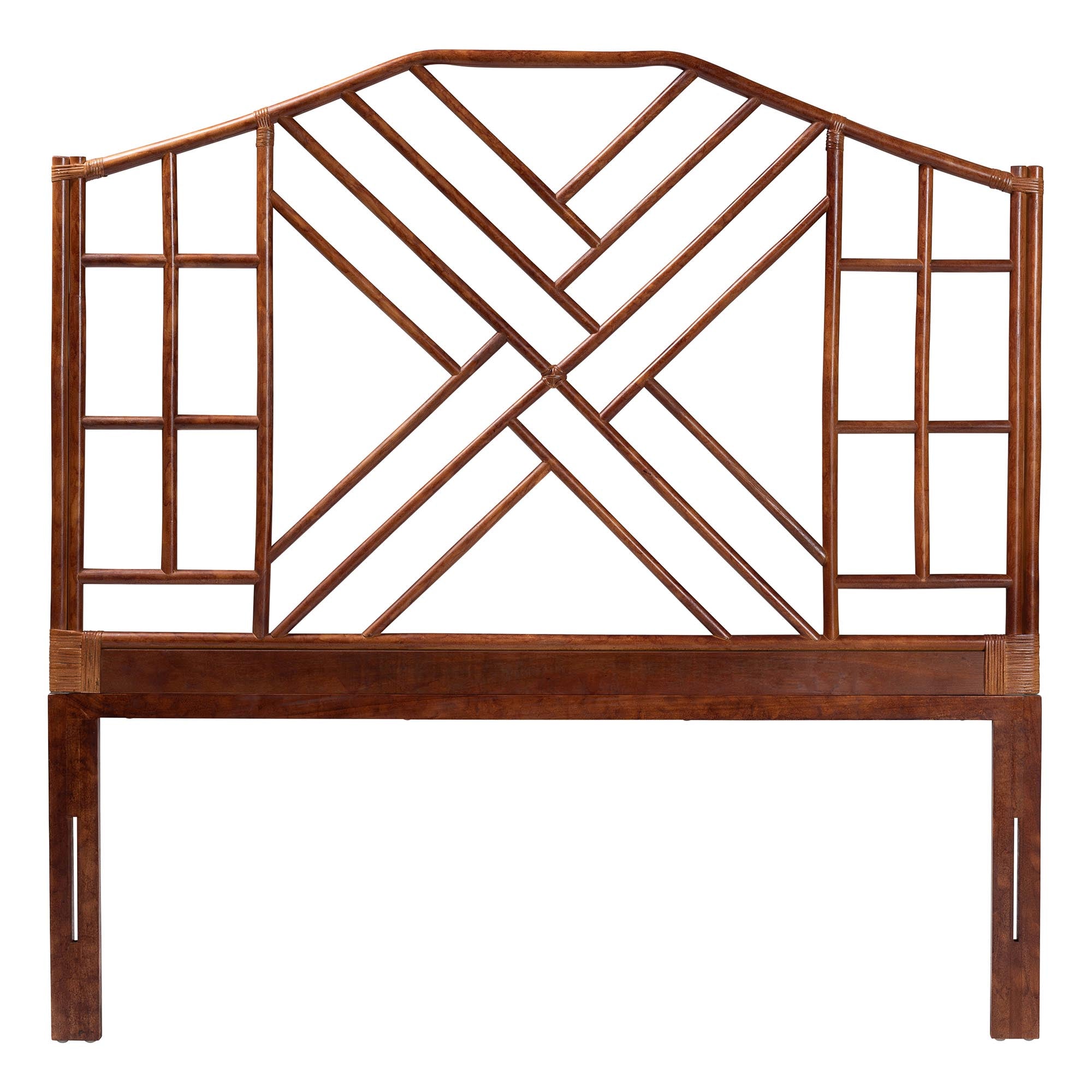 Bali & Pari Kachiri Marbled Tortoise Rattan Headboard