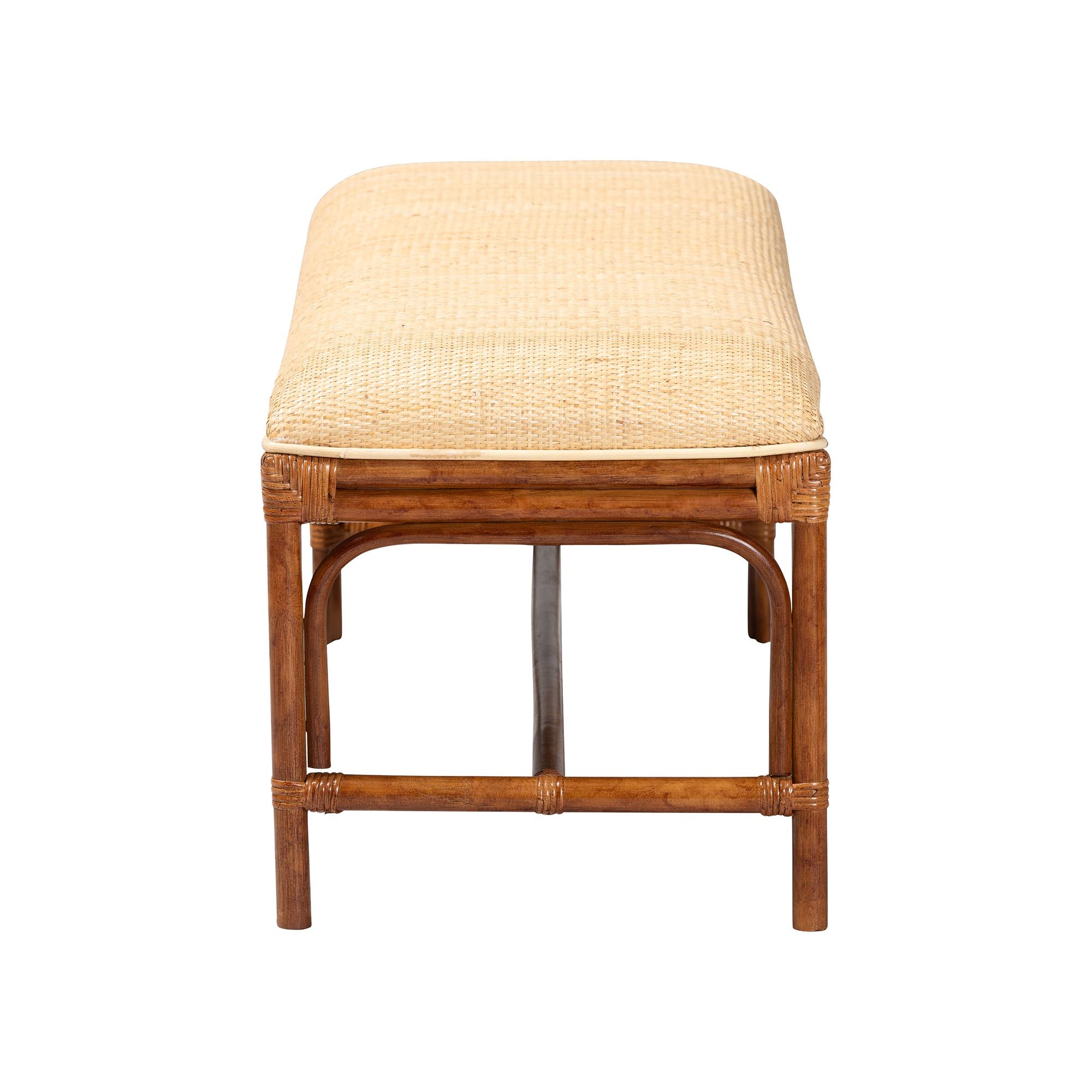 Bali & Pari Belen Marbled Tortoise Rattan Bench