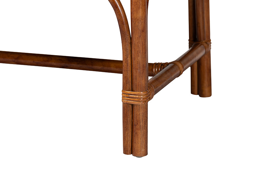 Bali & Pari Belen Marbled Tortoise Rattan Bench