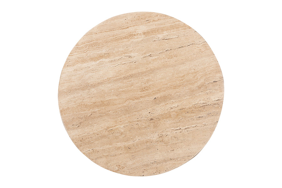 Prospero Round Travertine Coffee Table