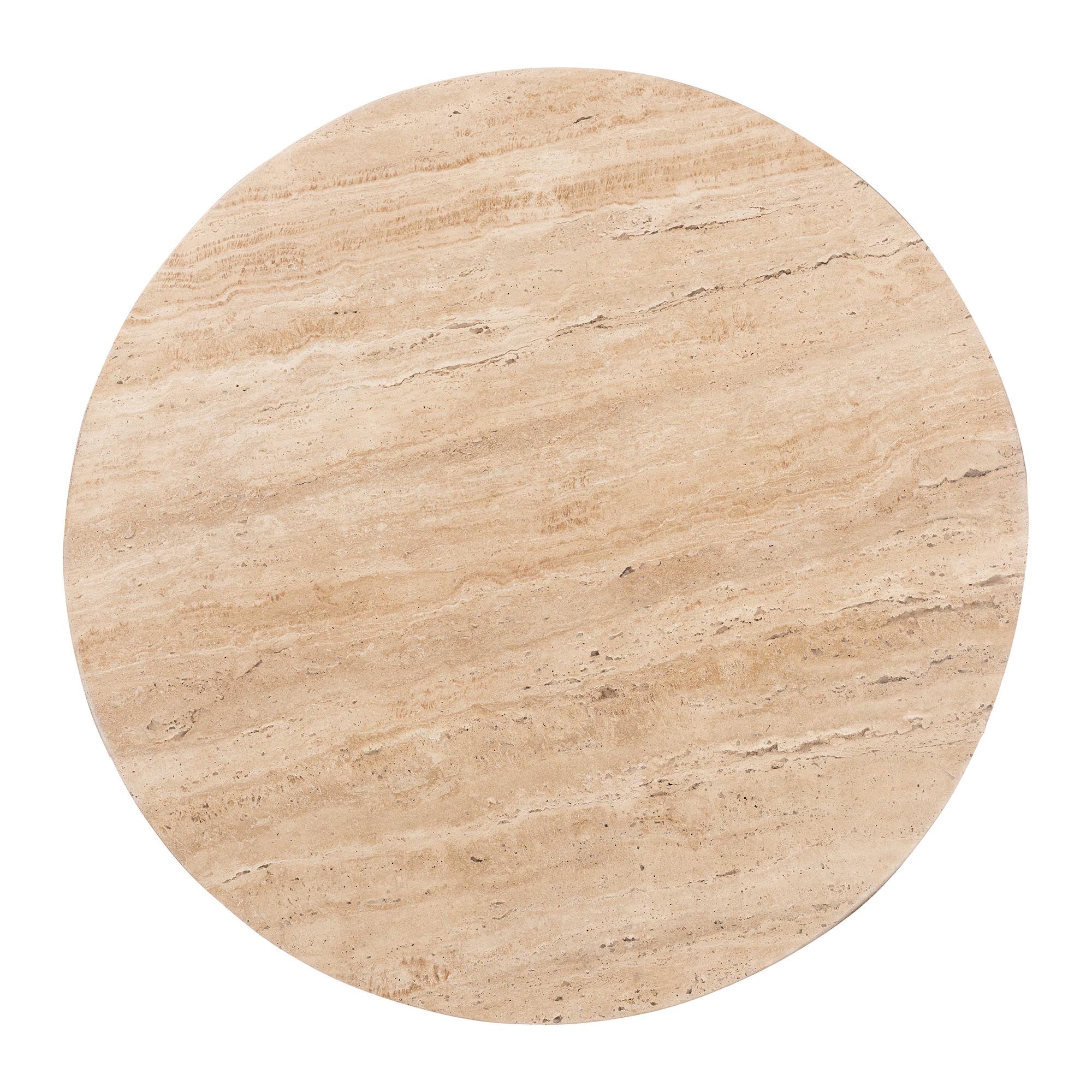 Prospero Round Travertine Coffee Table