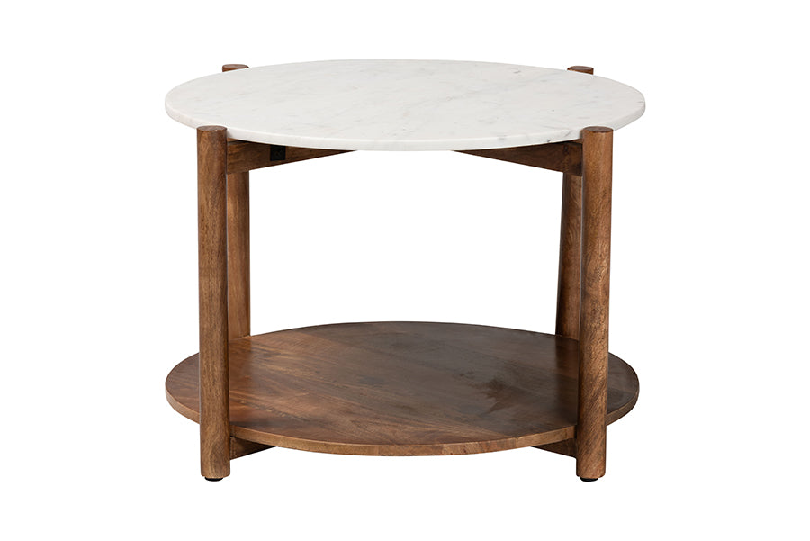 Quindalyn Round Marble Coffee Table