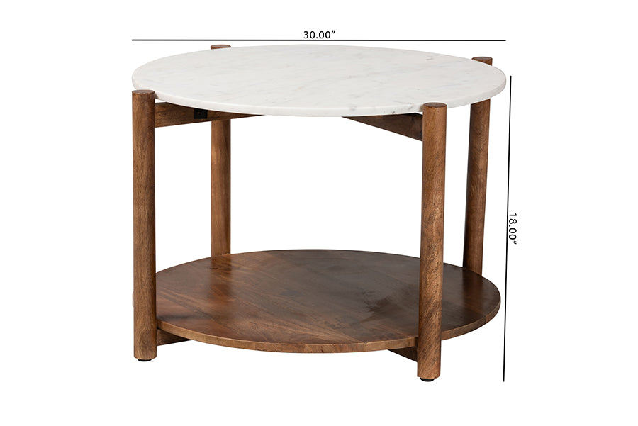 Quindalyn Round Marble Coffee Table
