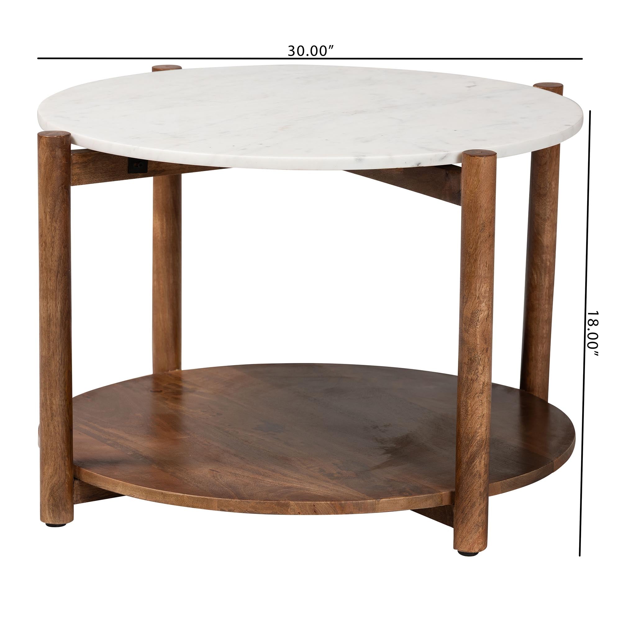 Quindalyn Round Marble Coffee Table