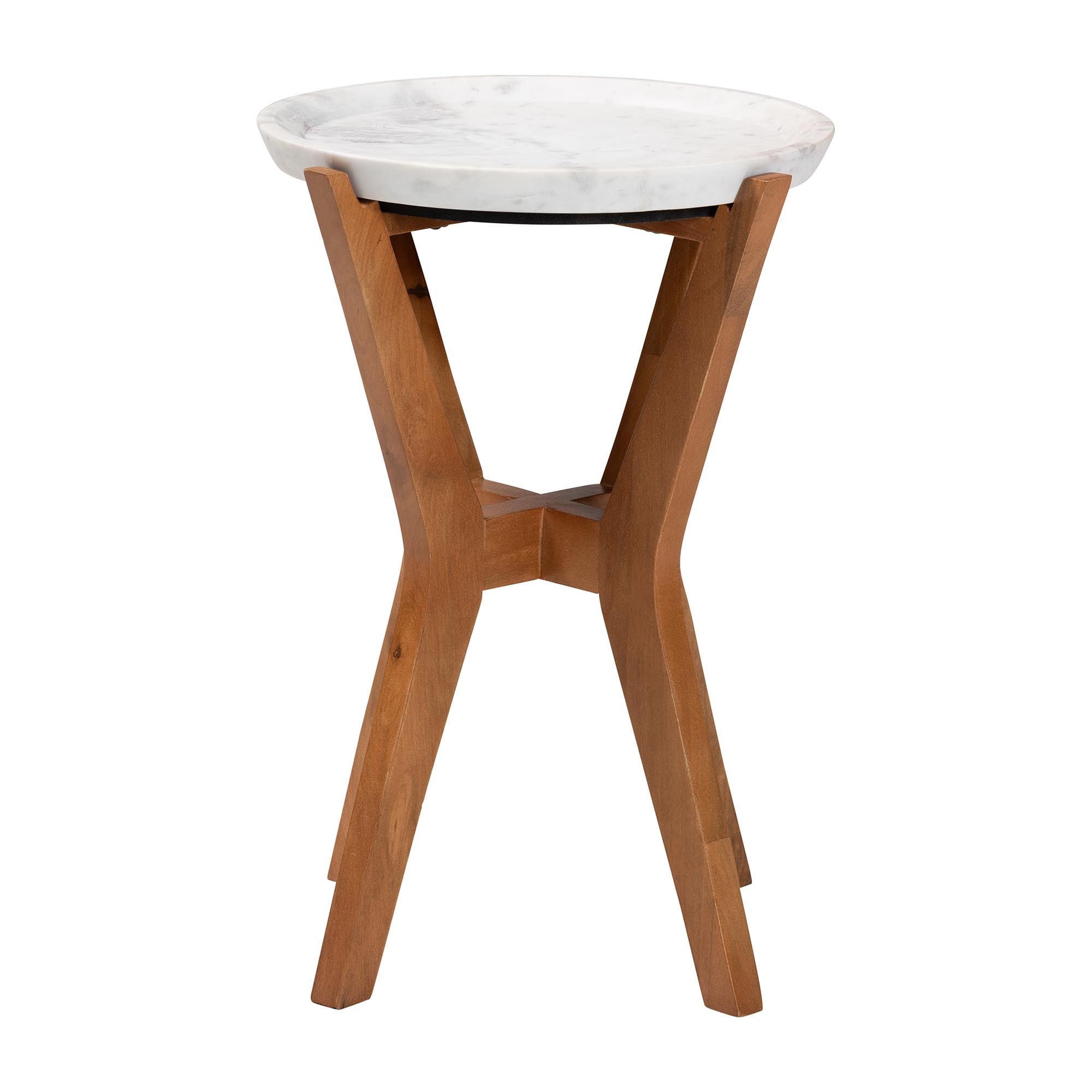 Phaedra Round Marble End Table
