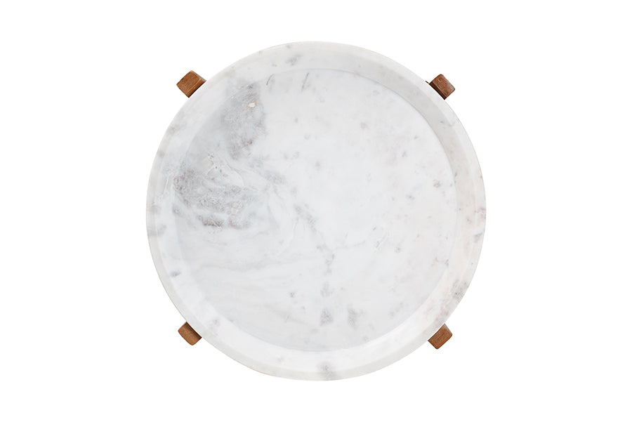 Phaedra Round Marble End Table