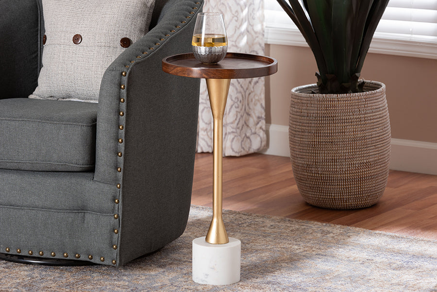 Janaki Drink Table with Marble Base