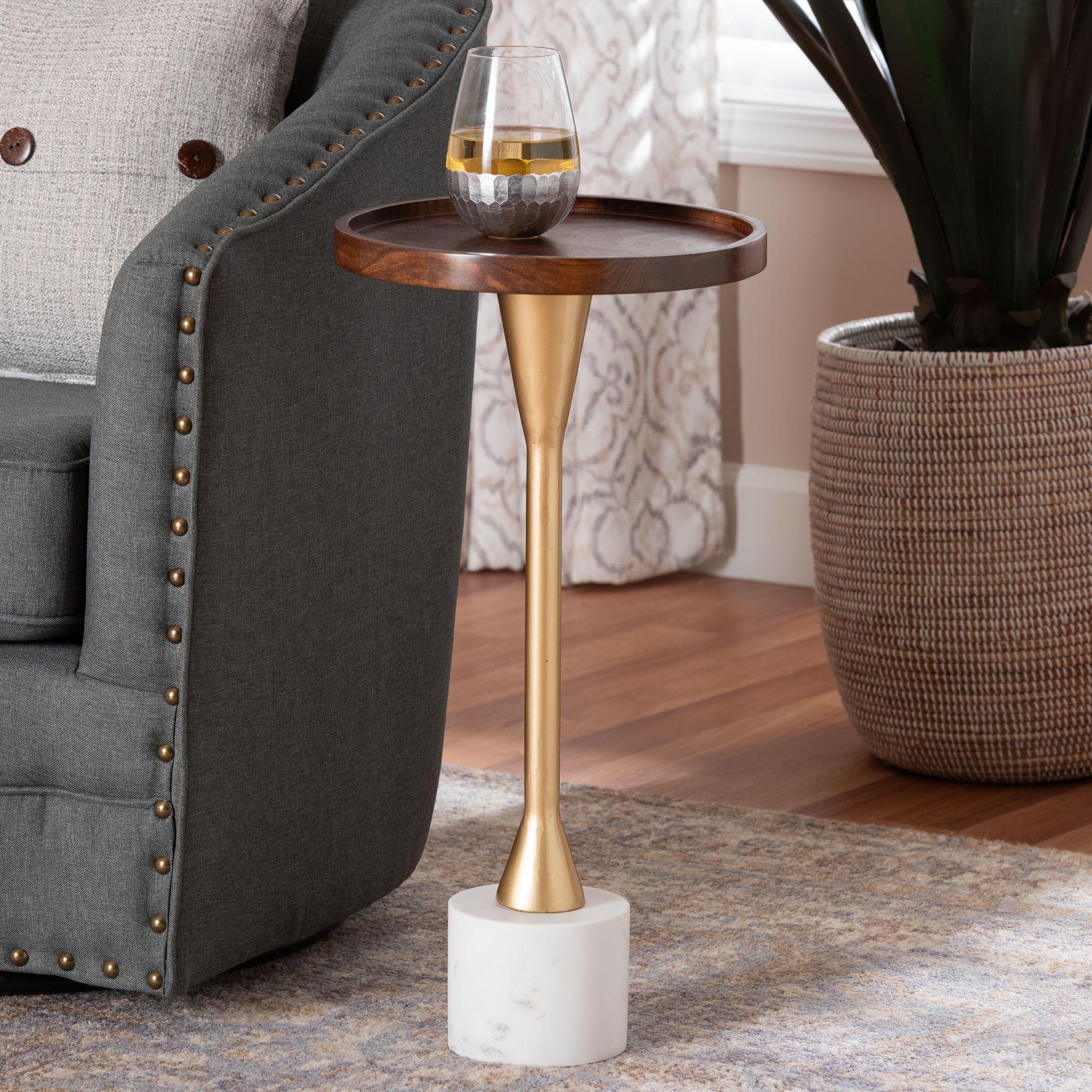 Janaki Drink Table with Marble Base