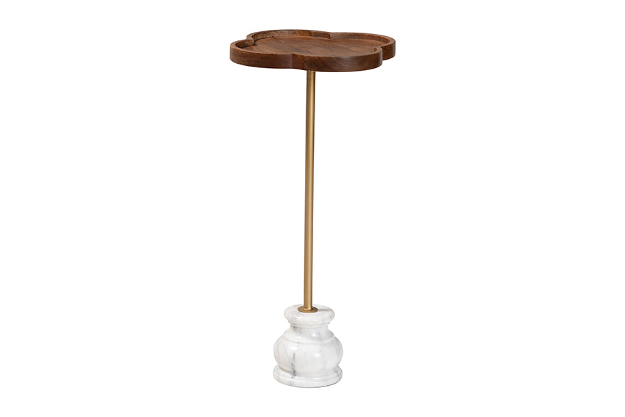 Gezana Drink Table with Marble Base