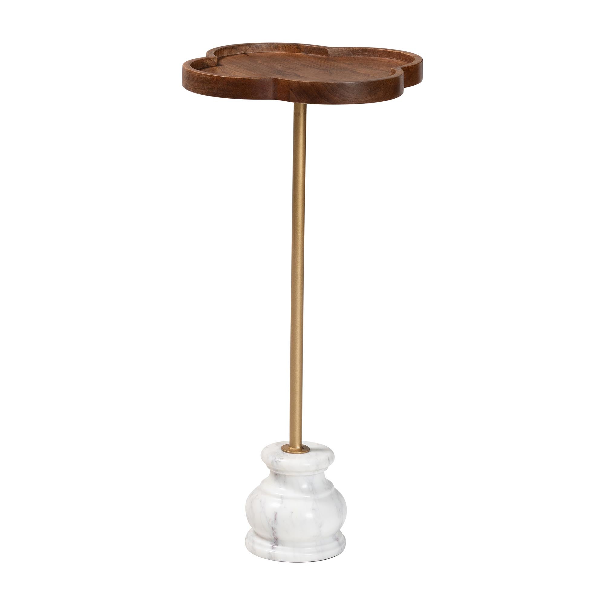 Gezana Drink Table with Marble Base