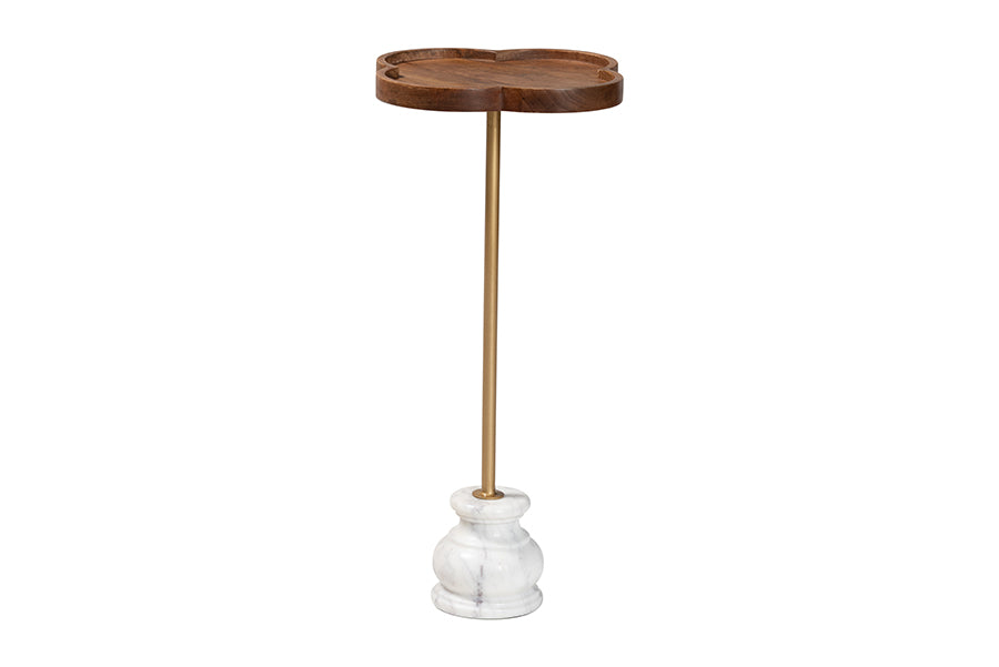 Gezana Drink Table with Marble Base