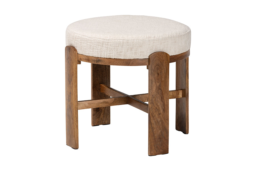 Whitfield Round Fabric Ottoman