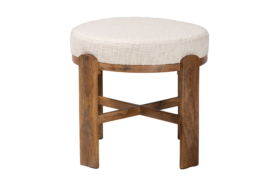 Whitfield Round Fabric Ottoman