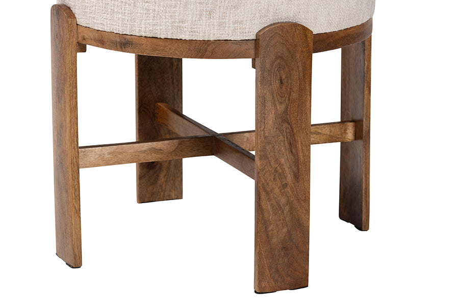 Whitfield Round Fabric Ottoman