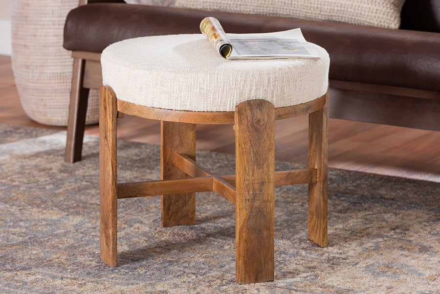 Whitfield Round Fabric Ottoman