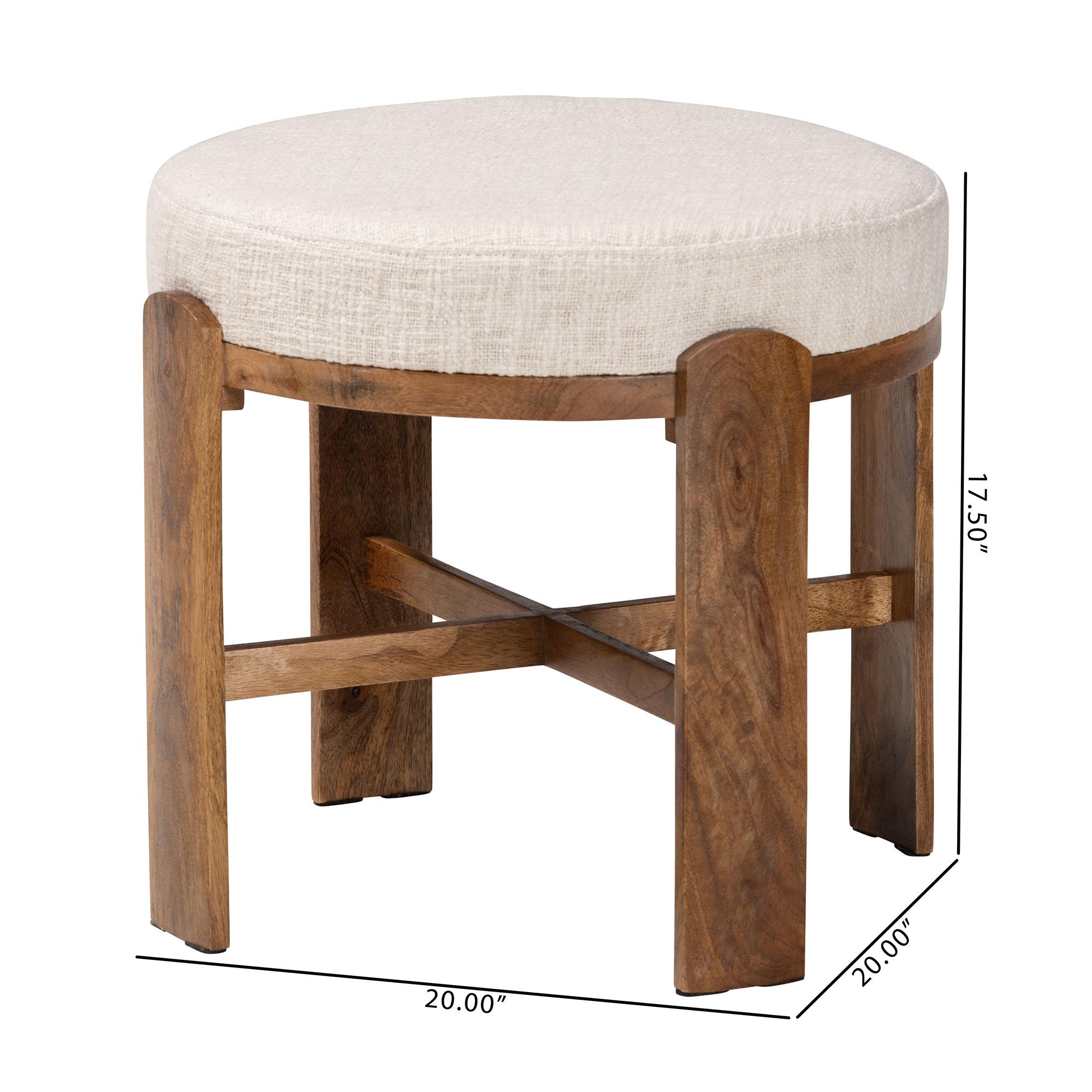 Whitfield Round Fabric Ottoman