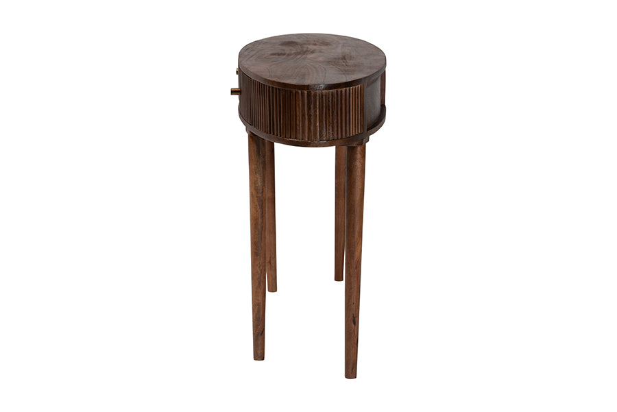 Linore Fluted Wood Console Table