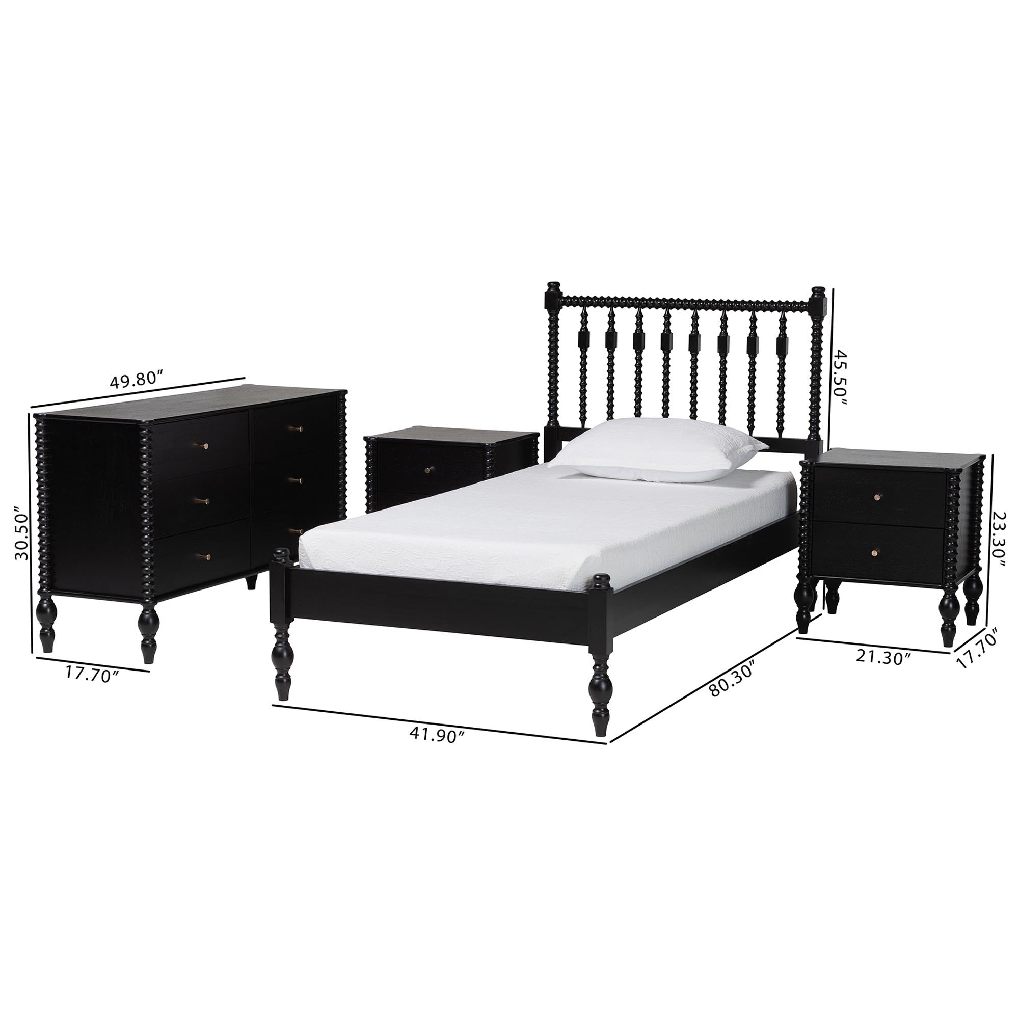 Callison Spindle 4-Piece Bedroom Set