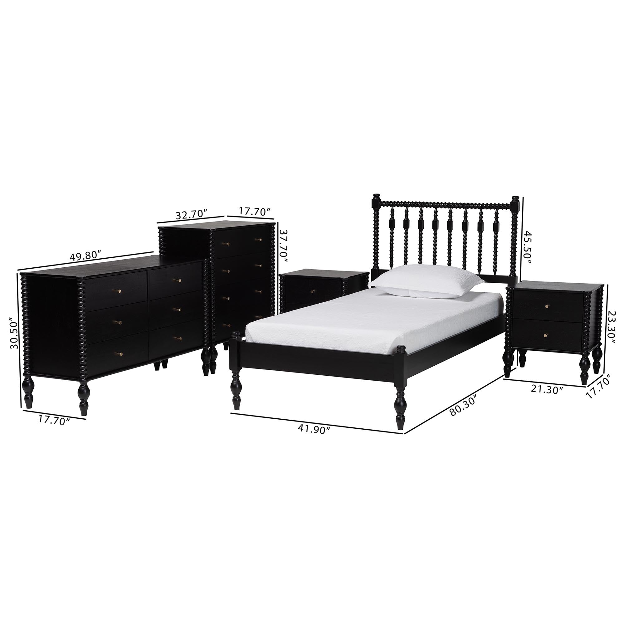 Callison Spindle 5-Piece Bedroom Set