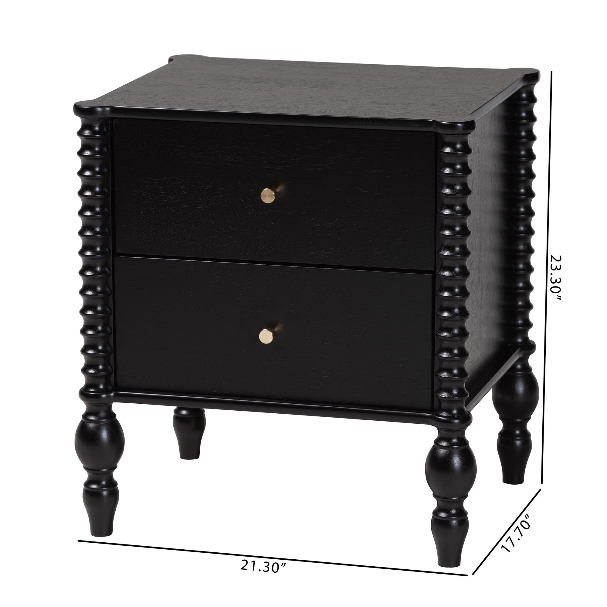 Callison Spindle 2-Drawer Nightstand