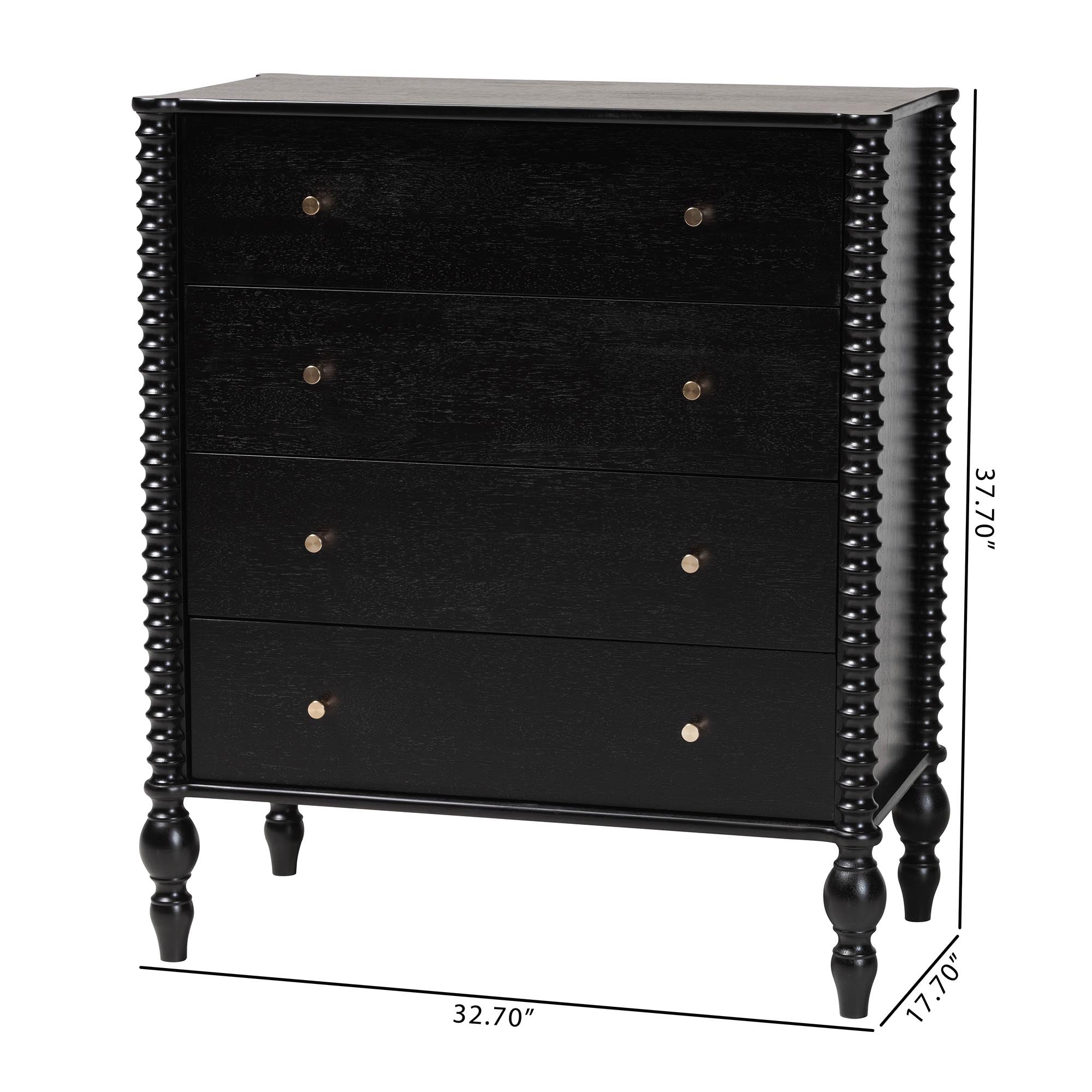 Callison Spindle Chest 4-Drawer Farmhouse Vertical Cabinet