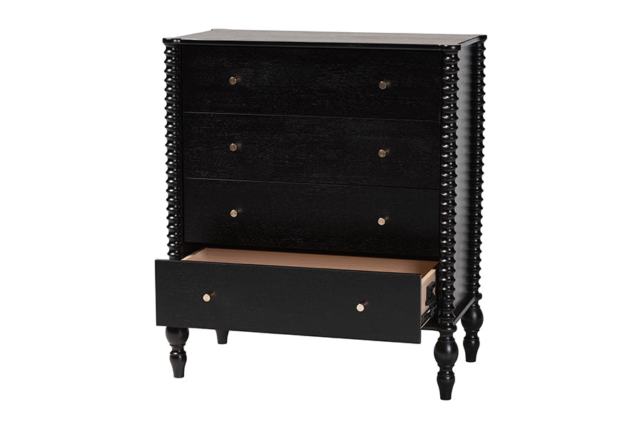 Callison Spindle Chest 4-Drawer Farmhouse Vertical Cabinet