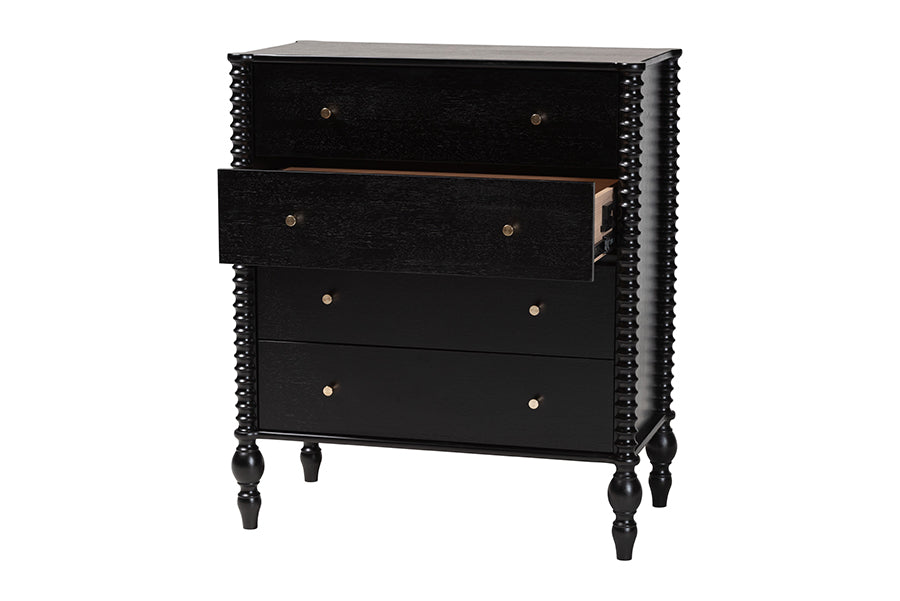 Callison Spindle Chest 4-Drawer Farmhouse Vertical Cabinet