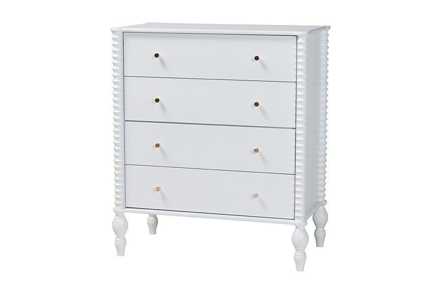 Callison Spindle Chest 4-Drawer Farmhouse Vertical Cabinet