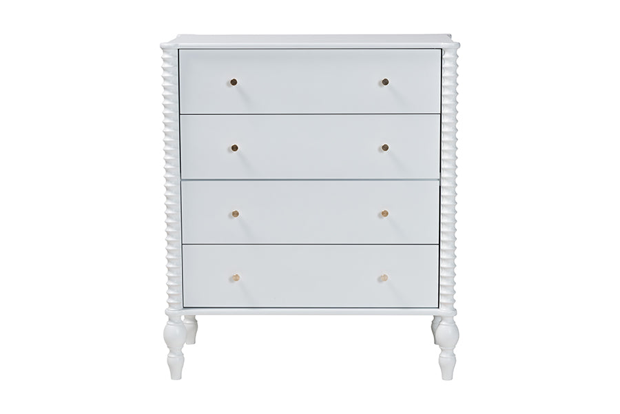 Callison Spindle Chest 4-Drawer Farmhouse Vertical Cabinet
