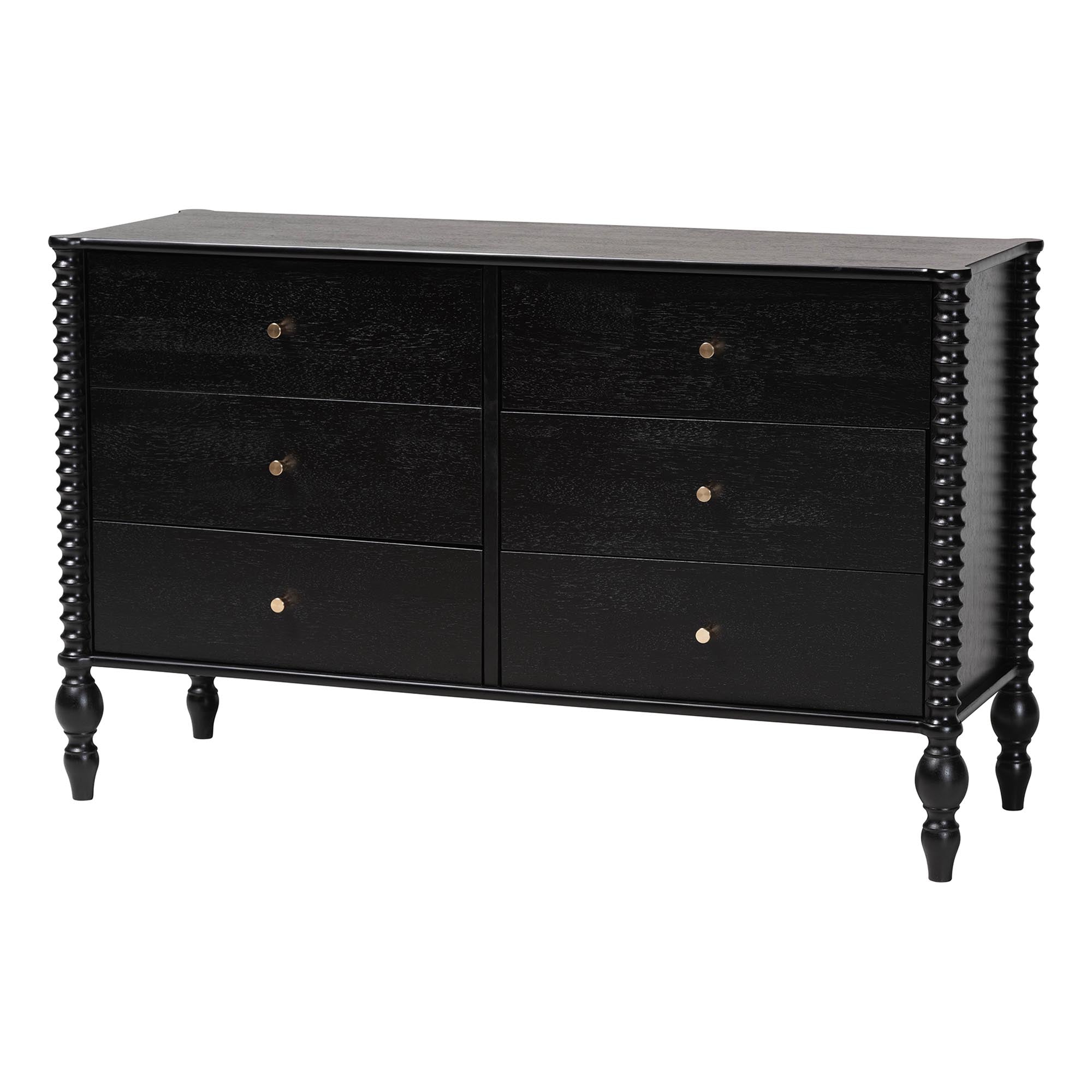 Callison Spindle Dresser 6-Drawer Farmhouse Horizontal Cabinet