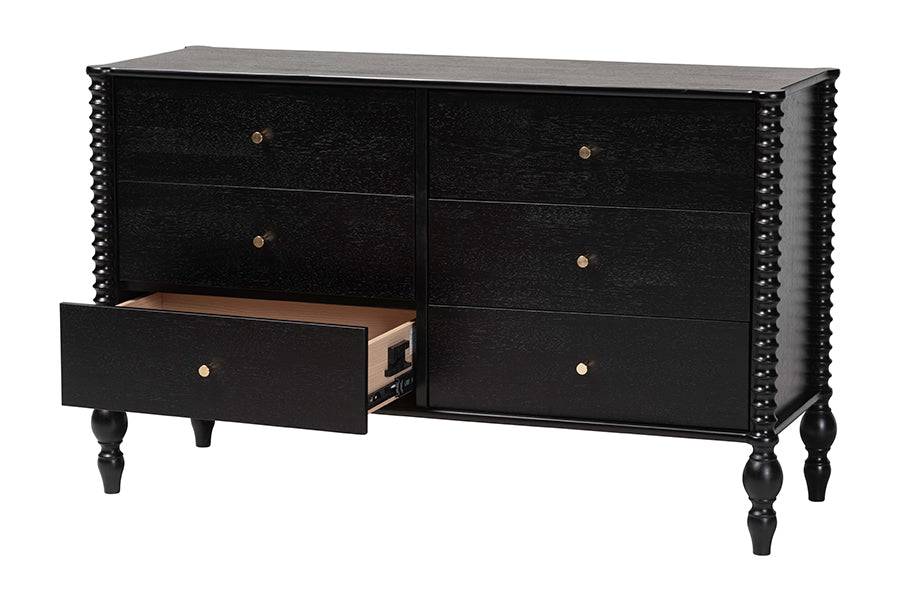 Callison Spindle Dresser 6-Drawer Farmhouse Horizontal Cabinet
