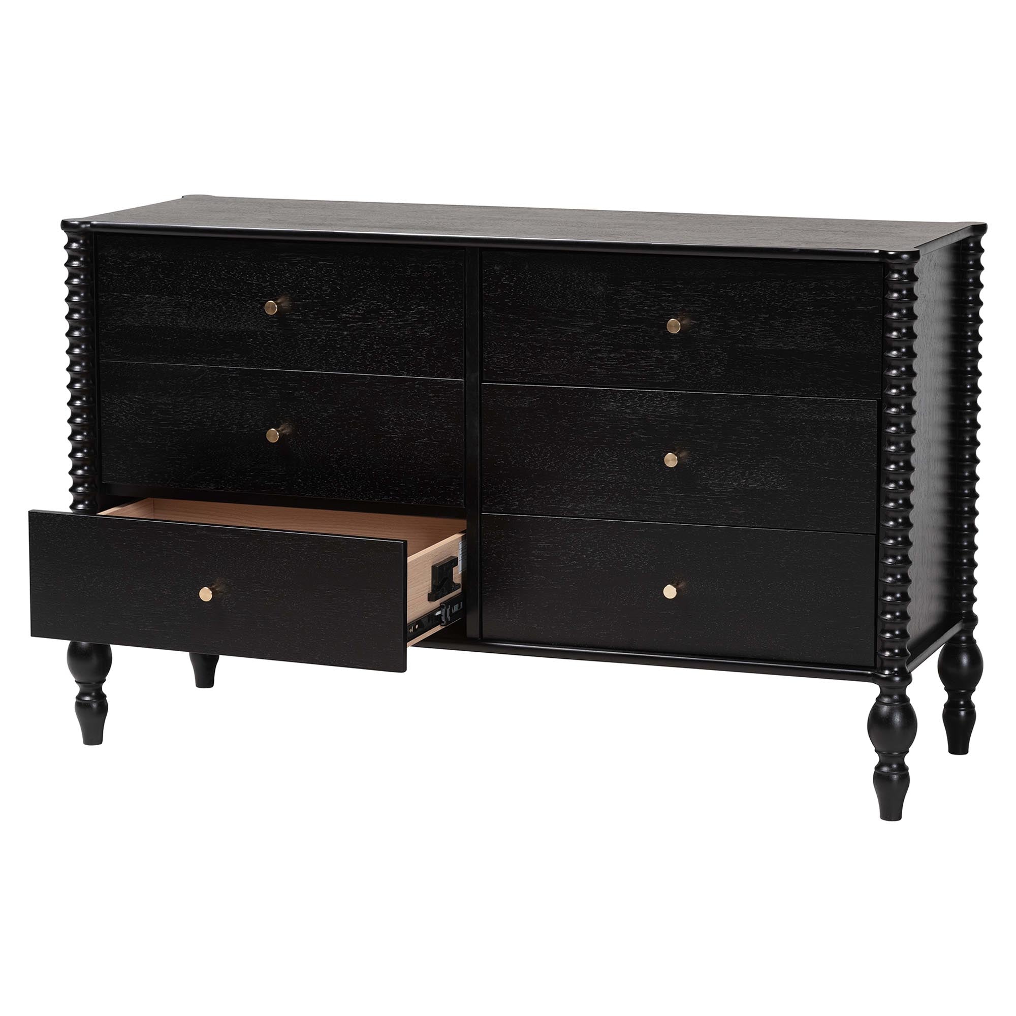 Callison Spindle Dresser 6-Drawer Farmhouse Horizontal Cabinet
