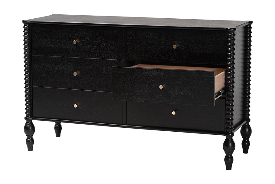 Callison Spindle Dresser 6-Drawer Farmhouse Horizontal Cabinet