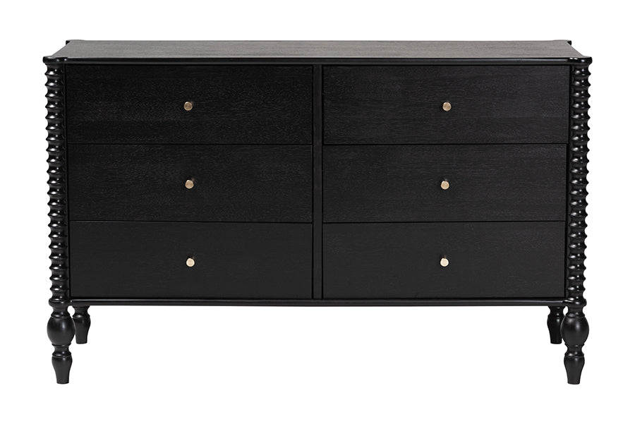 Callison Spindle Dresser 6-Drawer Farmhouse Horizontal Cabinet