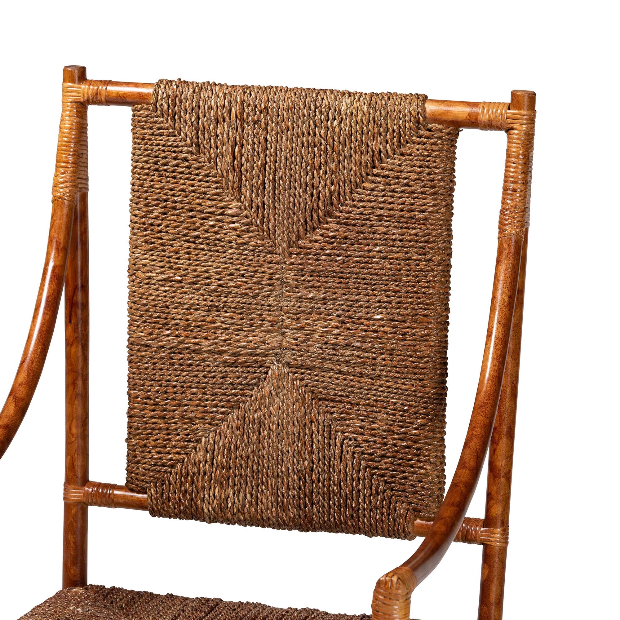 Bali & Pari Ramos Marbled Tortoise Rattan and Seagrass Armchair
