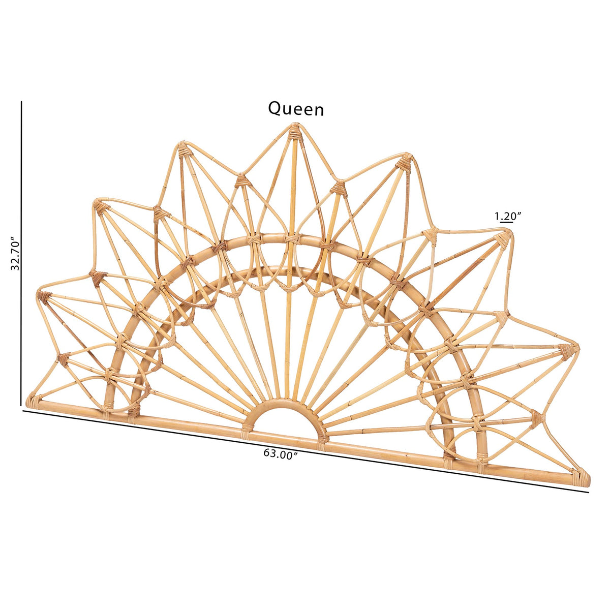 Bali & Pari Solara Rattan Headboard