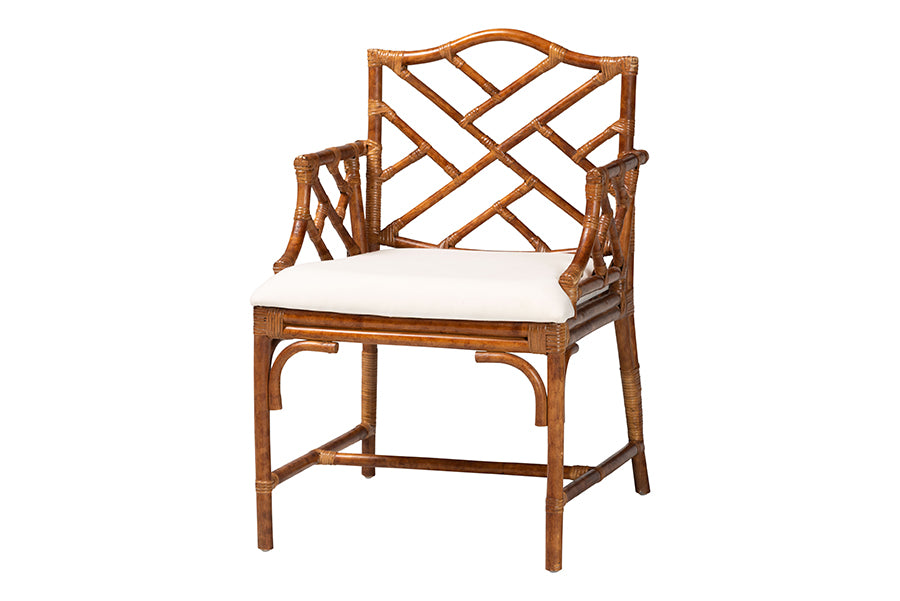 Bali & Pari Aella Marbled Tortoise Rattan Armchair