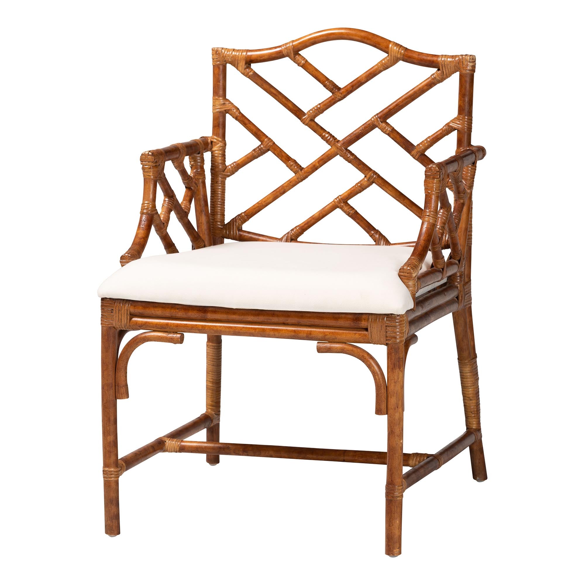 Bali & Pari Aella Marbled Tortoise Rattan Armchair