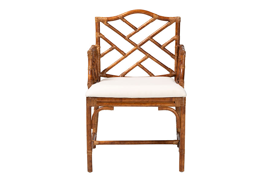 Bali & Pari Aella Marbled Tortoise Rattan Armchair