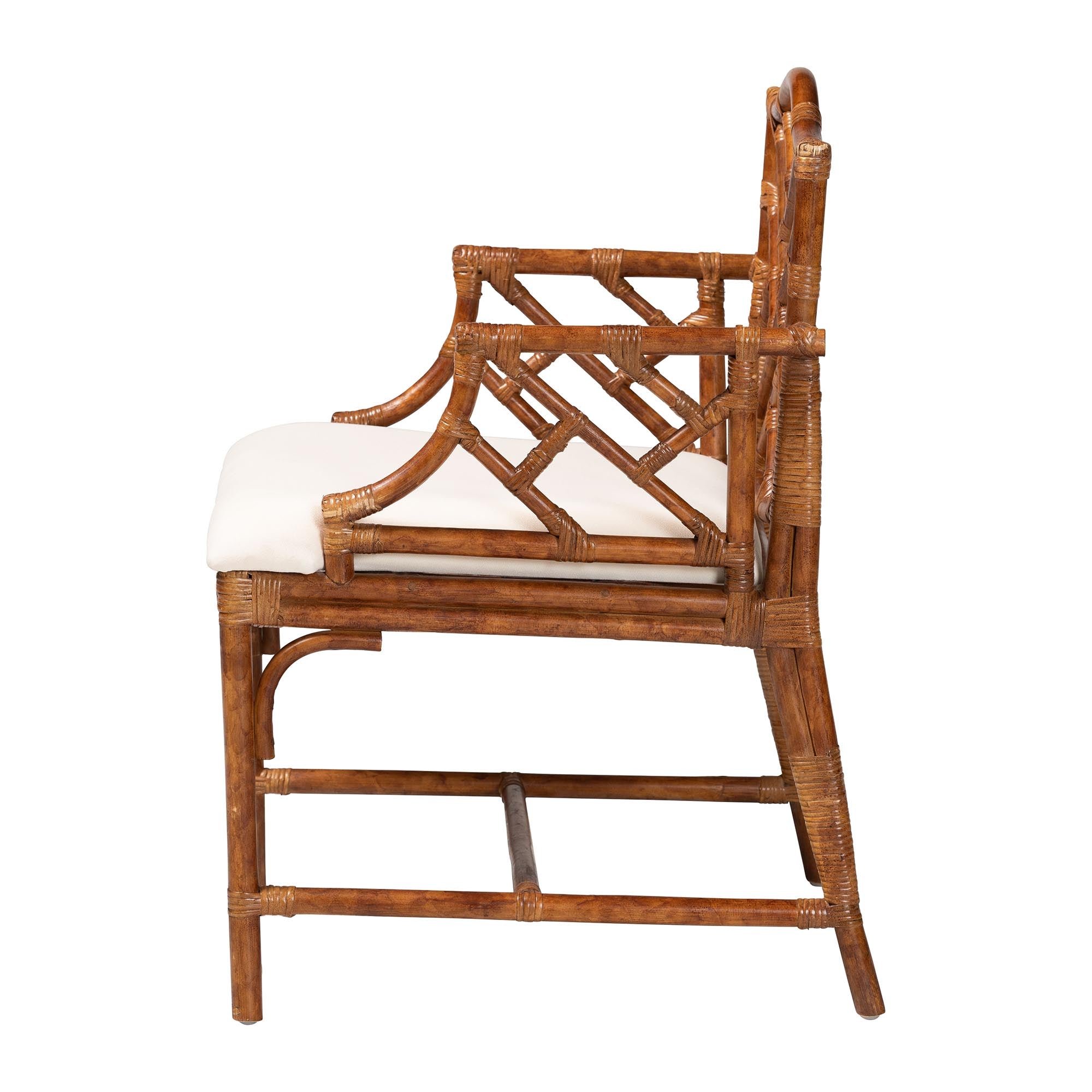 Bali & Pari Aella Marbled Tortoise Rattan Armchair
