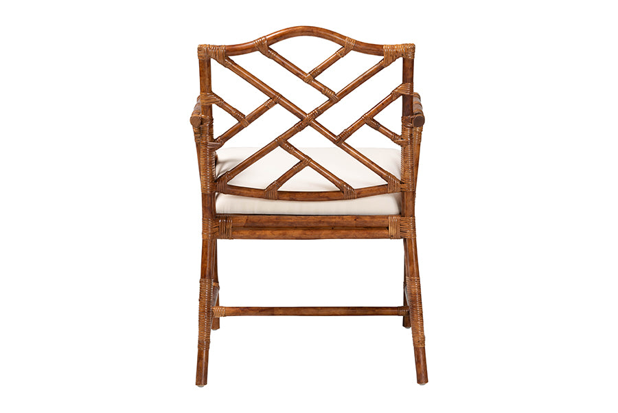 Bali & Pari Aella Marbled Tortoise Rattan Armchair