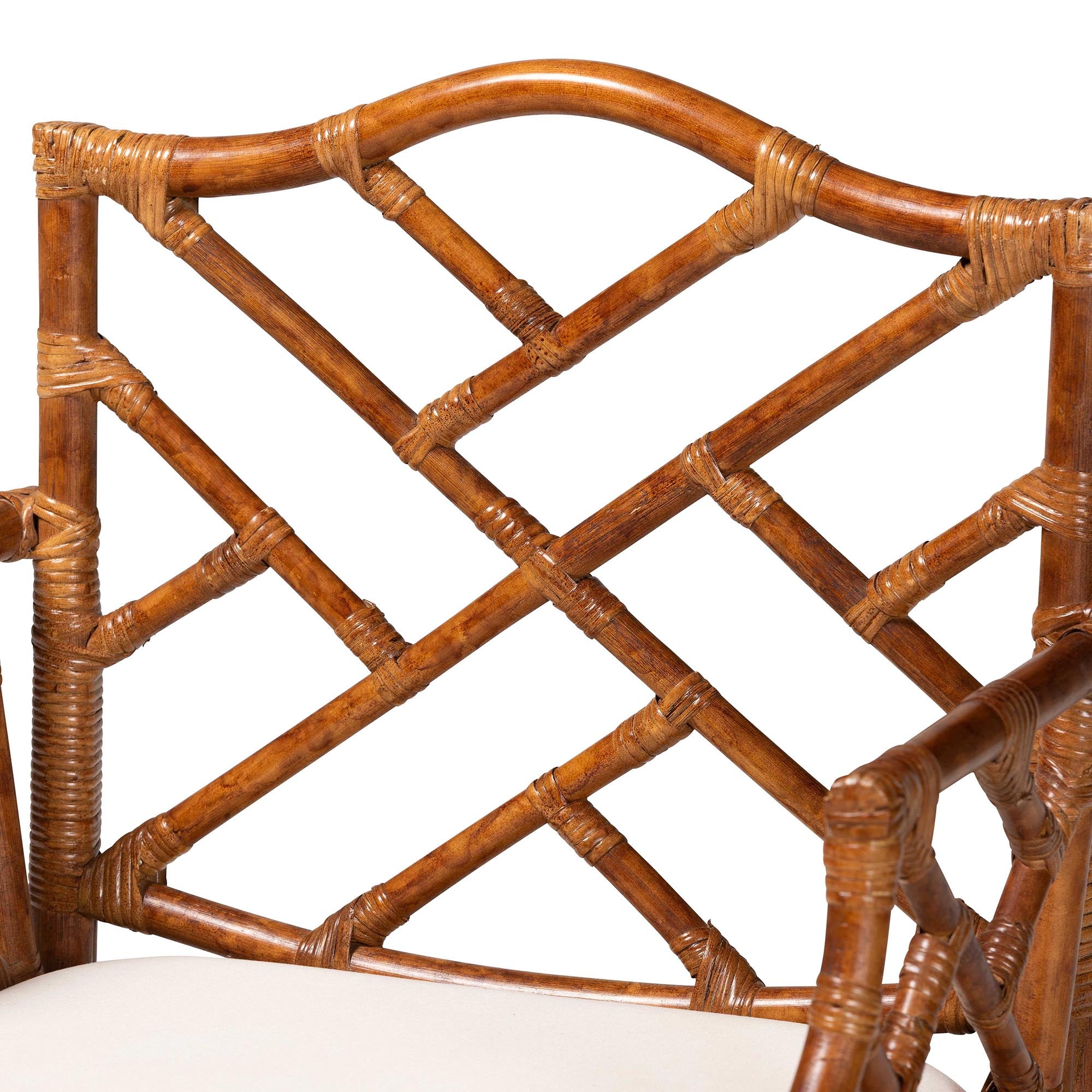 Bali & Pari Aella Marbled Tortoise Rattan Armchair