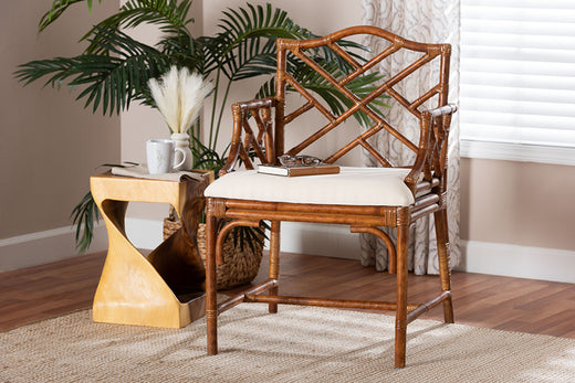 Bali & Pari Aella Marbled Tortoise Rattan Armchair